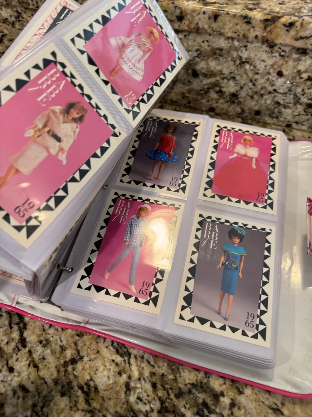 Barbie trading card lot with album